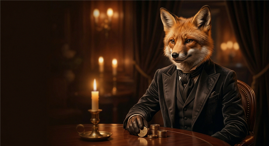 Gouden munten en speelkaarten op donkere achtergrond